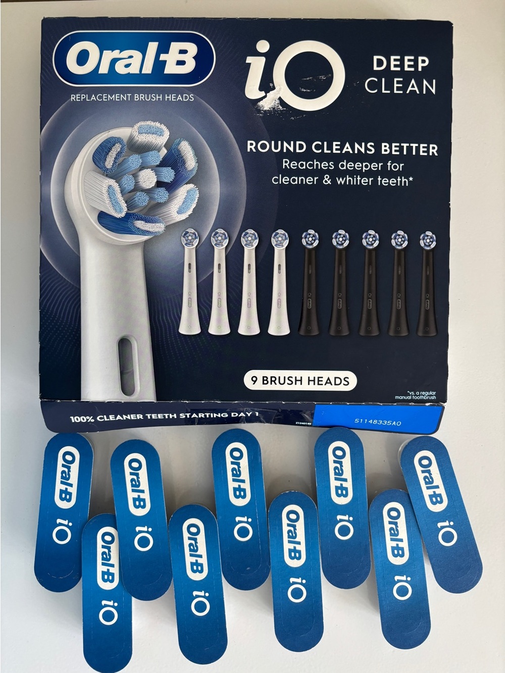 Oral-B iO Deep Clean Replacement Toothbrush Heads 4/White & 5/Black New Open Box - Picture 6 of 7